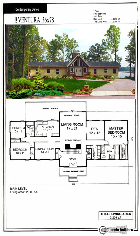 Ventura 36x78 kit home floorplan layout