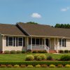 Exterior view of the Worchester Kit Home with ranch-style design