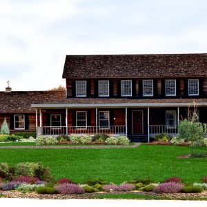 Fairfield I kit home exterior with traditional two-story colonial design and attached garage