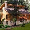 The Shenandoah kit home exterior with saltbox roof and tall clerestory windows